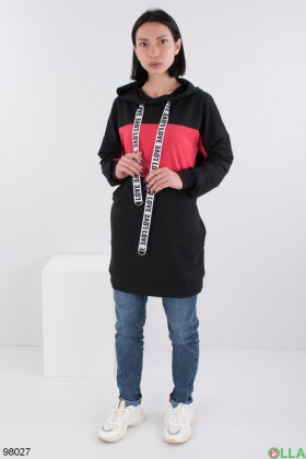 Women's black and red hoodie dress