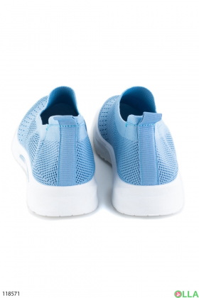 Women's blue textile sneakers