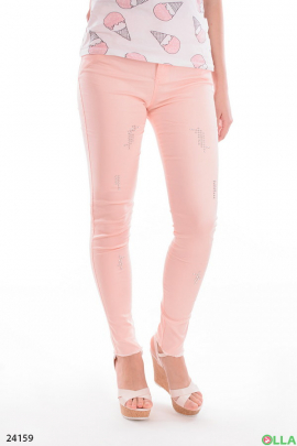 Жіночі брюки рожевого кольору
