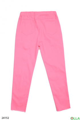 Женские розовые штаны на резинке