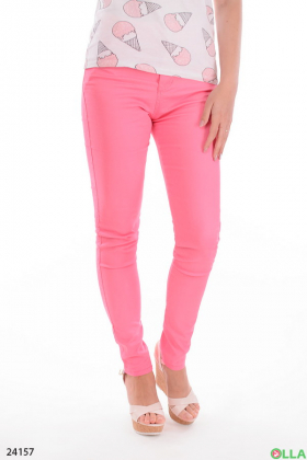 Pink women's trousers