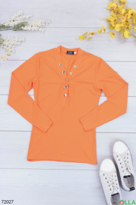 Women's orange sweater with studs