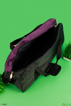 Purple textile travel bag