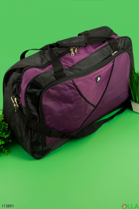 Фиолетовая дорожная сумка из текстиля