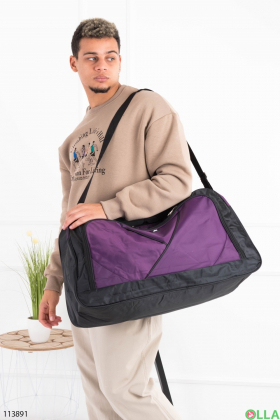 Purple textile travel bag