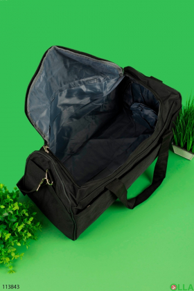 Чорна дорожня сумка з текстилю