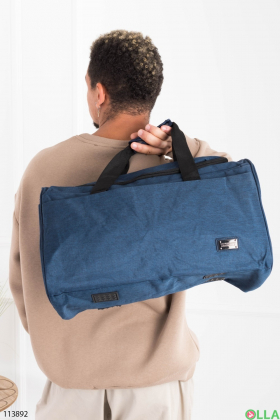 Синя дорожня сумка з текстилю