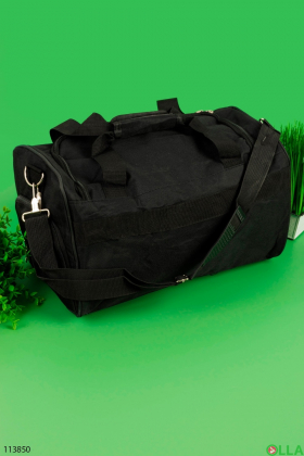 Спортивная черная сумка из текстиля