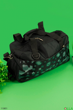 Спортивна чорна сумка з текстилю.