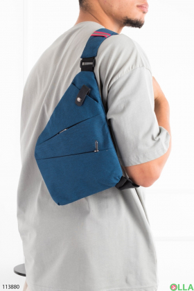 Чоловічі сині сумки з текстилю.