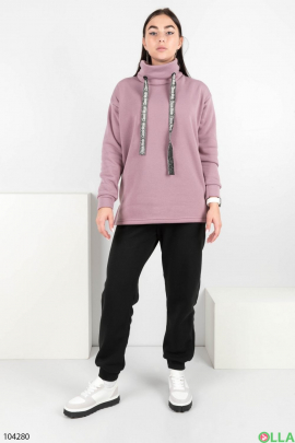 Women's two-tone tracksuit with fleece