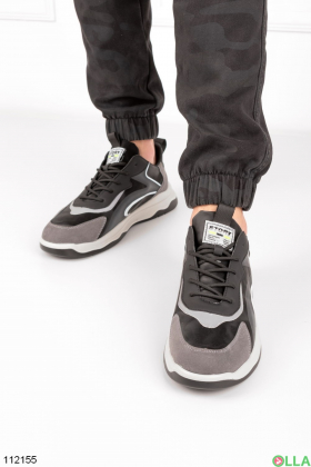 Men's black and gray sneakers