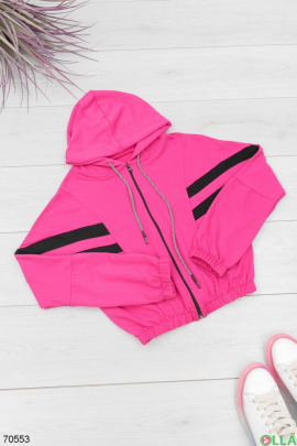 Women's pink zipped hoodie