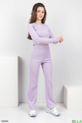 Жіночий фіолетовий спортивний костюм батал