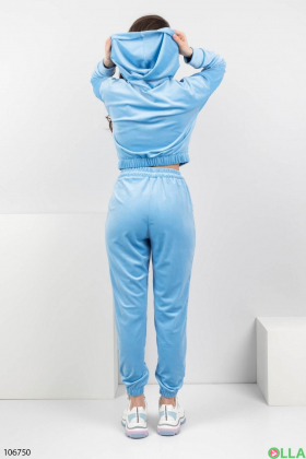 Женский голубой спортивный костюм