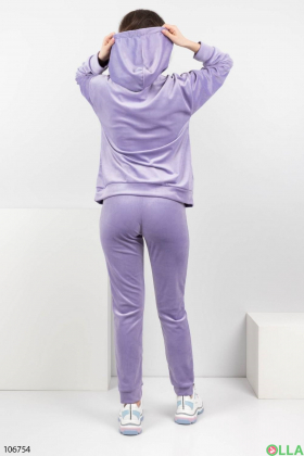 Женский лиловый спортивный костюм
