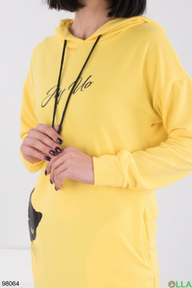 Women's yellow hoodie dress