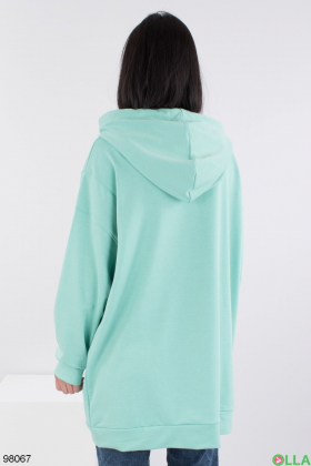 Women's turquoise hoodie dress
