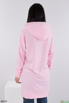 Women's pink hoodie dress