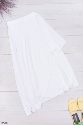 Женская белая юбка с завязками