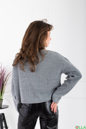 Жіночий сірий светр