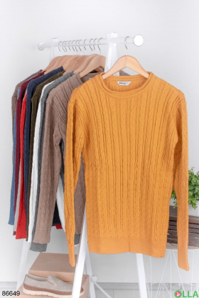Мужской оранжевый свитер