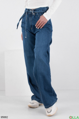 Женские синие джинсы-Клёш