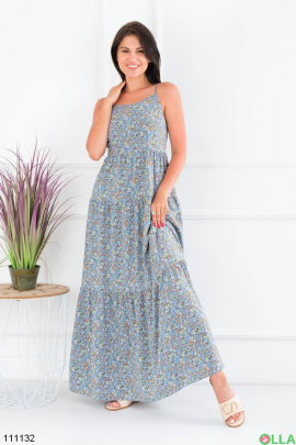Women's blue floral dress