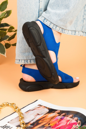 Women's blue low-top sandals