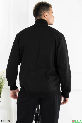 Men's black zipped hoodie