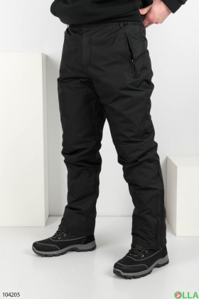 Чоловічі чорні спортивні брюки на синтепоні