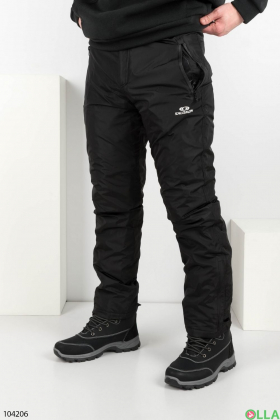 Чоловічі чорні спортивні брюки на синтепоні