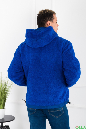 Мужская синяя куртка с капюшоном