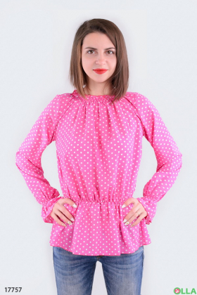 Жіноча блузка на гумці рожевого кольору
