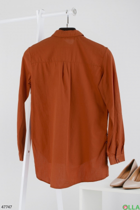 Жіноча сорочка теракотового кольору