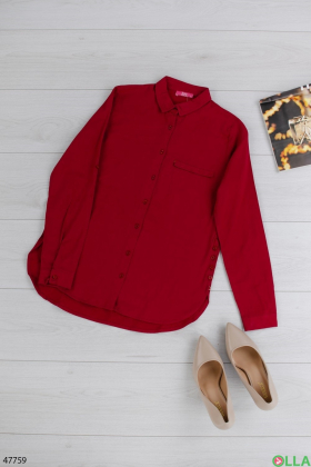Женская красная рубашка
