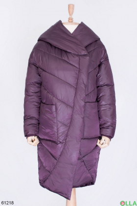 Женская фиолетовая зимняя куртка