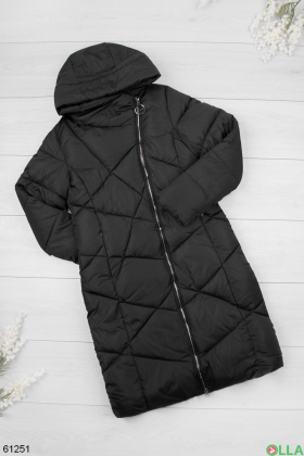Жіноча чорна зимова куртка