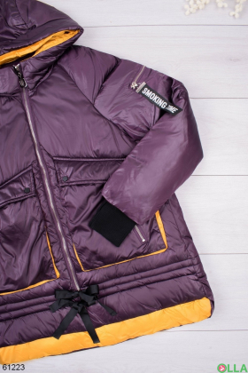 Женская фиолетовая зимняя куртка