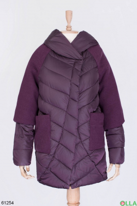 Жіноча фіолетова зимова куртка