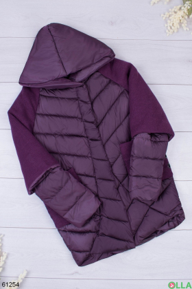 Жіноча фіолетова зимова куртка