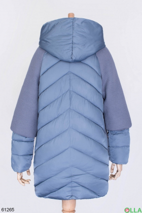 Жіноча блакитна зимова куртка