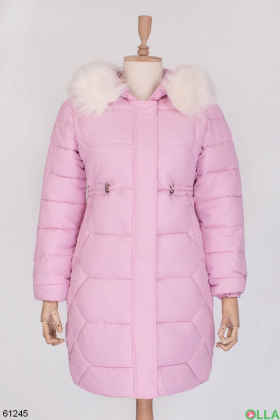 Жіноча рожева зимова куртка