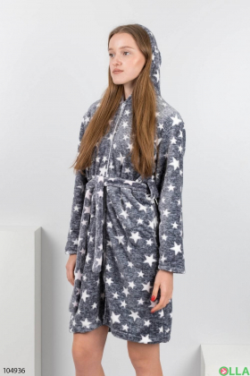 Женскиий халат с принтом со звездами