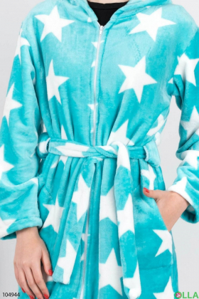 Женскиий халат с принтом со звездами