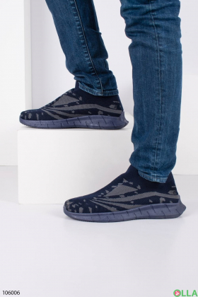 Мужские двухцветные кроссовки из текстиля