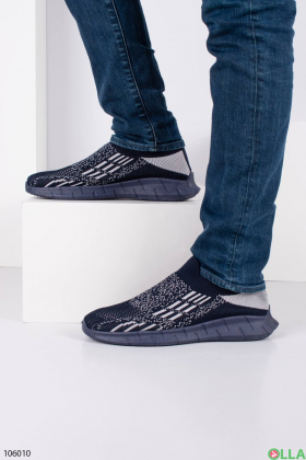 Мужские двухцветные кроссовки из текстиля