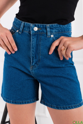 Women's dark blue denim shorts
