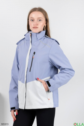 Женская лилово-белая куртка