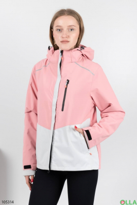 Женская розово-белая куртка